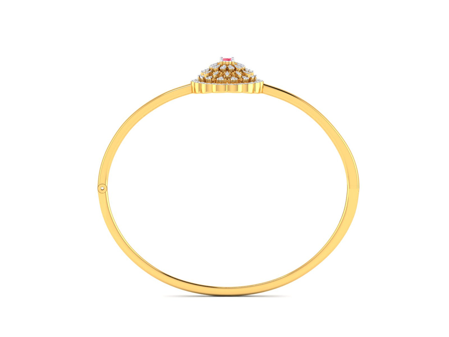 Radiant Halo Gold and Diamond Bracelet - 0.51Ct