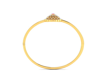 Radiant Halo Gold and Diamond Bracelet - 0.51Ct