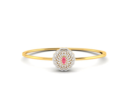 Radiant Halo Gold and Diamond Bracelet - 0.51Ct