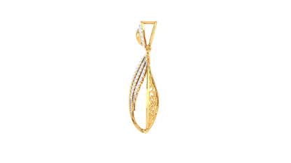 Teardrop Filigree Diamond Pendant In Gold – 4.10 Ct Dazzling Diamonds