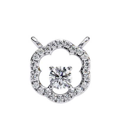 The Aurora Bloom Floating Solitaire Pendant- 0.31 Ct Round Brilliant Cut Diamonds