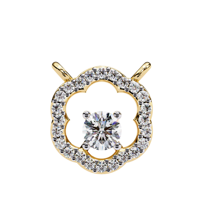 The Aurora Bloom Floating Solitaire Pendant- 0.31 Ct Round Brilliant Cut Diamonds