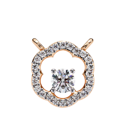 The Aurora Bloom Floating Solitaire Pendant- 0.31 Ct Round Brilliant Cut Diamonds