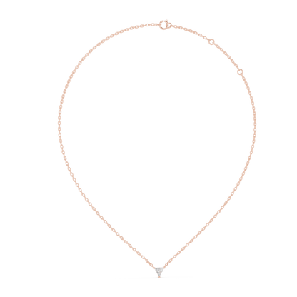 Trillion-Cut Solitaire Prism Pendant in Gold : 0.74CTW Diamonds