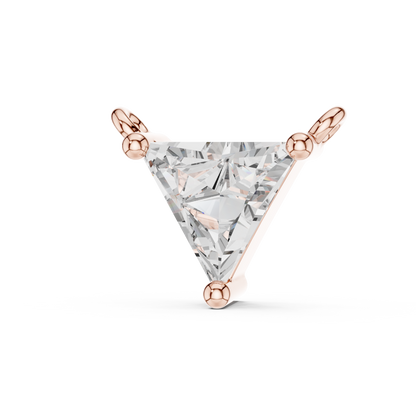 Trillion-Cut Solitaire Prism Pendant in Gold : 0.74CTW Diamonds