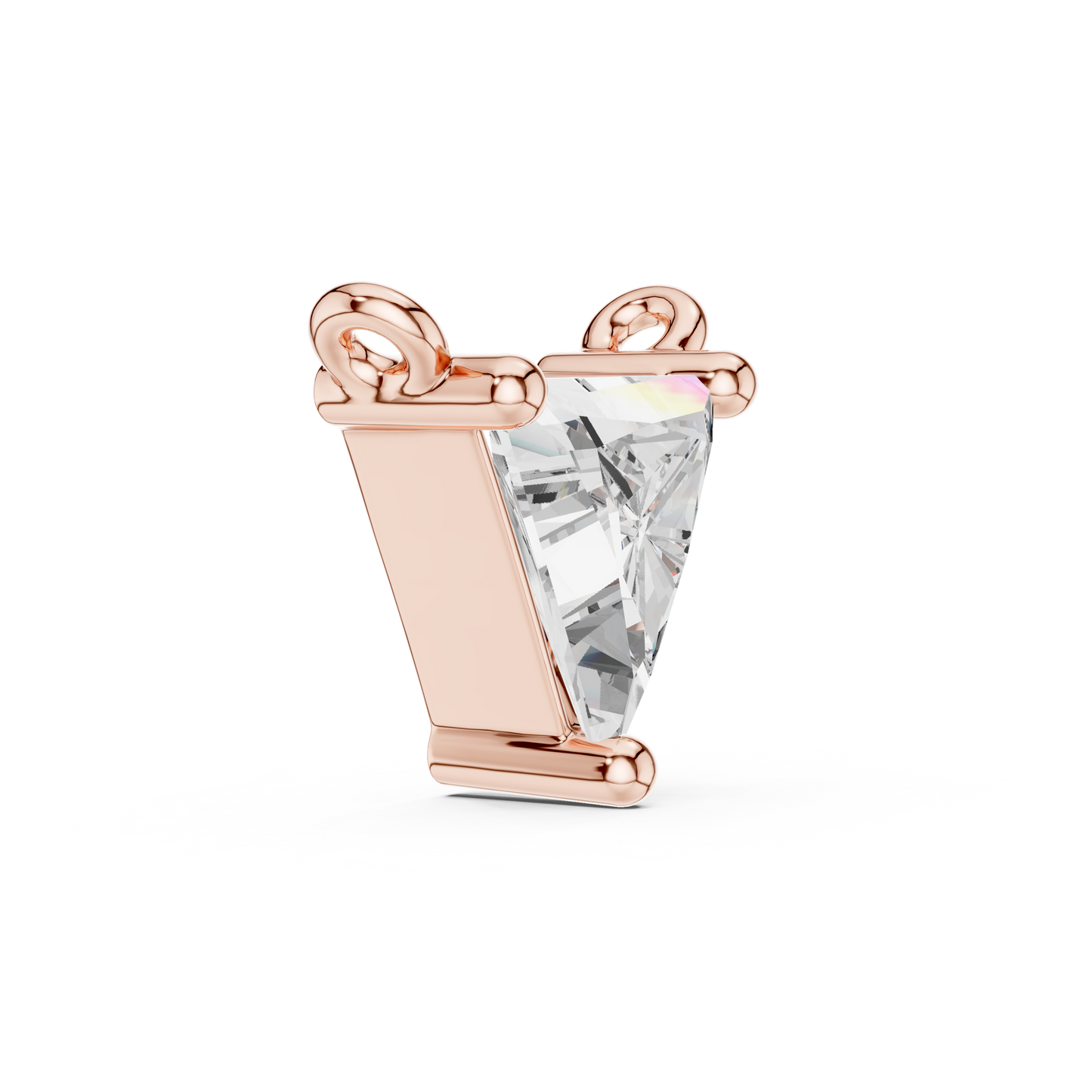 Trillion-Cut Solitaire Prism Pendant in Gold : 0.74CTW Diamonds