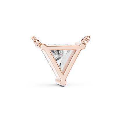 Trillion-Cut Solitaire Prism Pendant in Gold : 0.74CTW Diamonds
