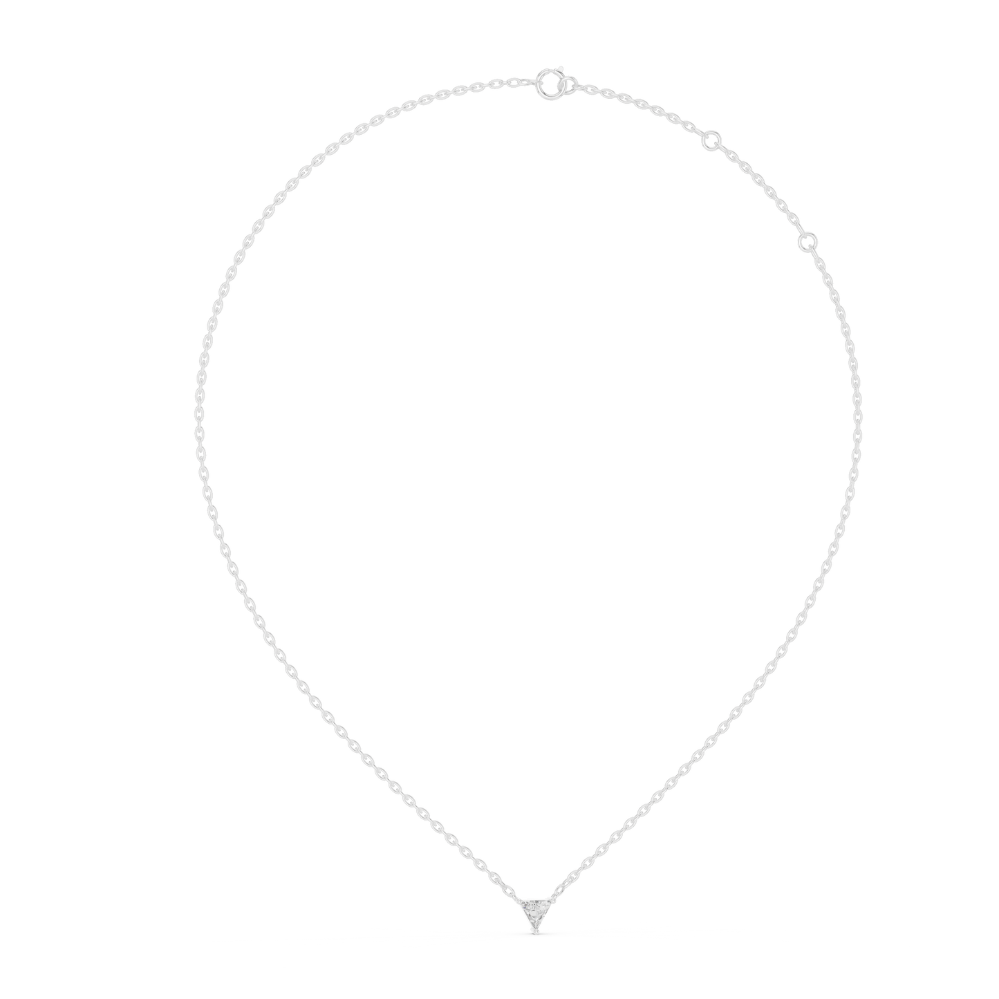 Trillion-Cut Solitaire Prism Pendant in Gold : 0.74CTW Diamonds