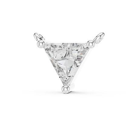 Trillion-Cut Solitaire Prism Pendant in Gold : 0.74CTW Diamonds