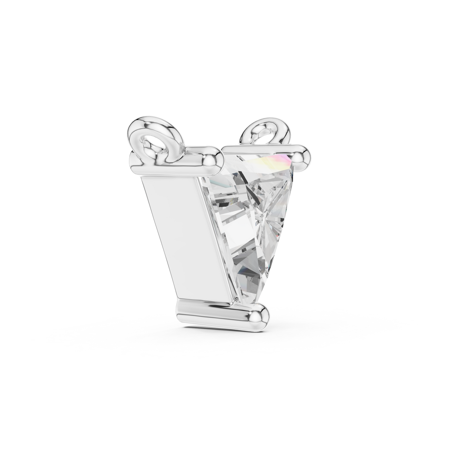 Trillion-Cut Solitaire Prism Pendant in Gold : 0.74CTW Diamonds