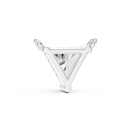 Trillion-Cut Solitaire Prism Pendant in Gold : 0.74CTW Diamonds