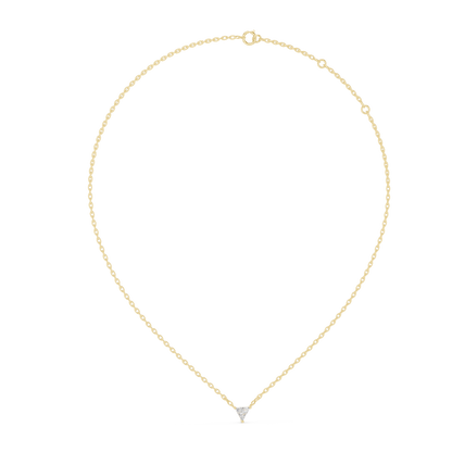 Trillion-Cut Solitaire Prism Pendant in Gold : 0.74CTW Diamonds