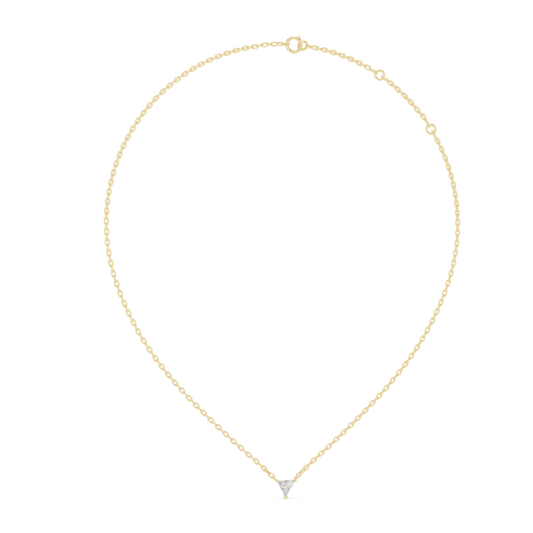 Trillion-Cut Solitaire Prism Pendant in Gold : 0.74CTW Diamonds