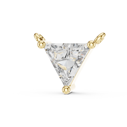 Trillion-Cut Solitaire Prism Pendant in Gold : 0.74CTW Diamonds