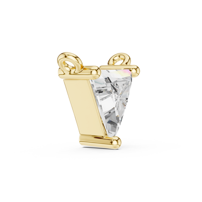 Trillion-Cut Solitaire Prism Pendant in Gold : 0.74CTW Diamonds
