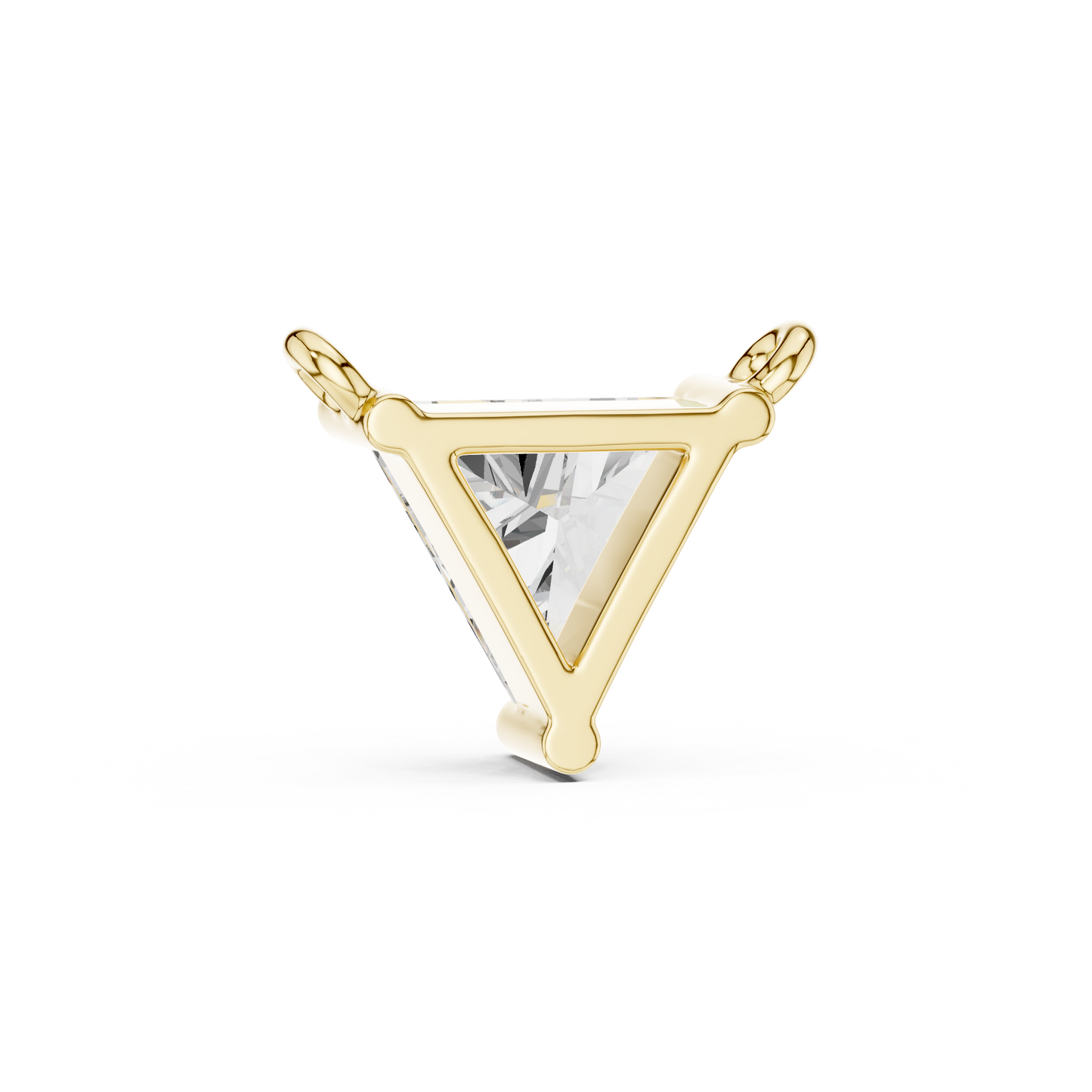 Trillion-Cut Solitaire Prism Pendant in Gold : 0.74CTW Diamonds