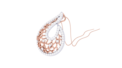 Paisley Elegance Diamond Pendant In Gold – 0.50 Ct Brilliant Cut