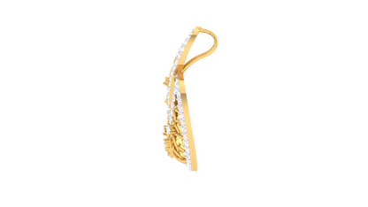 Paisley Elegance Diamond Pendant In Gold – 0.50 Ct Brilliant Cut