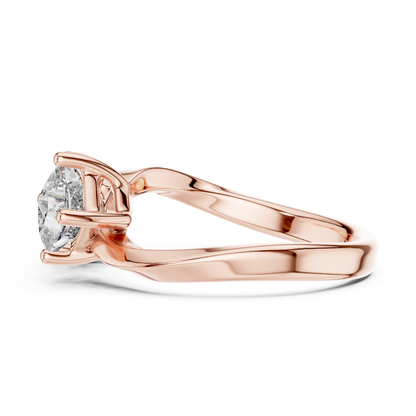 Yellow Gold Toi et Moi Princess Cut Diamond Ring : 0.9CTW