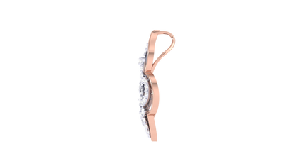 Intricate Filigree Pendant - 0.38 Ct Dazzling Diamonds In Gold