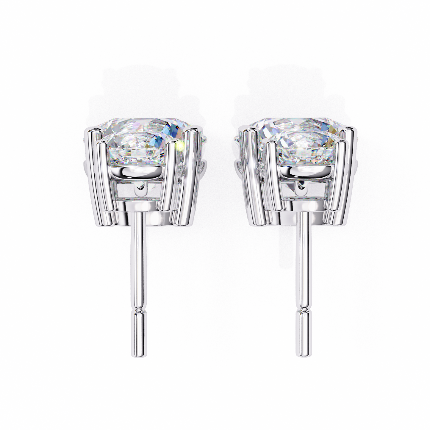 Timeless Elegance: Round Cut Diamond Drop Earrings In Gold - 7.46 Ct