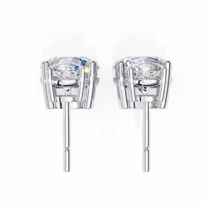 Timeless Elegance: Round Cut Diamond Drop Earrings In Gold - 7.46 Ct