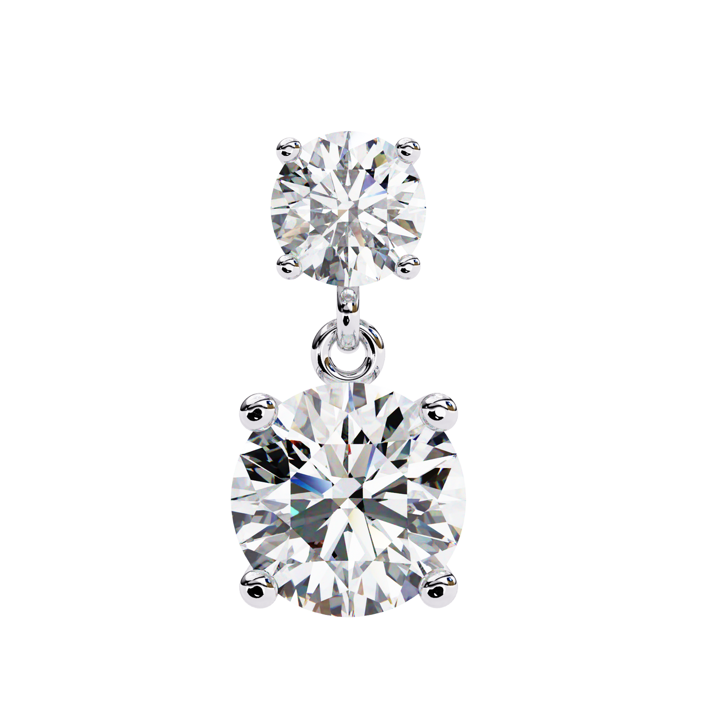 Timeless Elegance: Round Cut Diamond Drop Earrings In Gold - 7.46 Ct