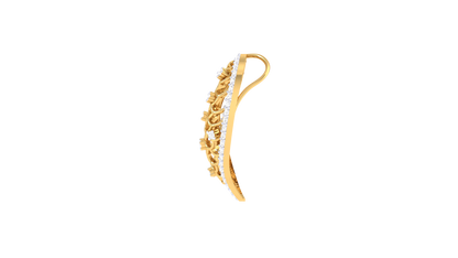 Twisted Leaf Spark Pendant In Gold – 0.43 Ct Diamonds