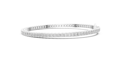 4.56CTW Princess Cut Diamond Tennis Bracelet in Yellow Gold