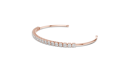 2.31CTW Infinity Bypass Diamond Bracelet in Yellow Gold