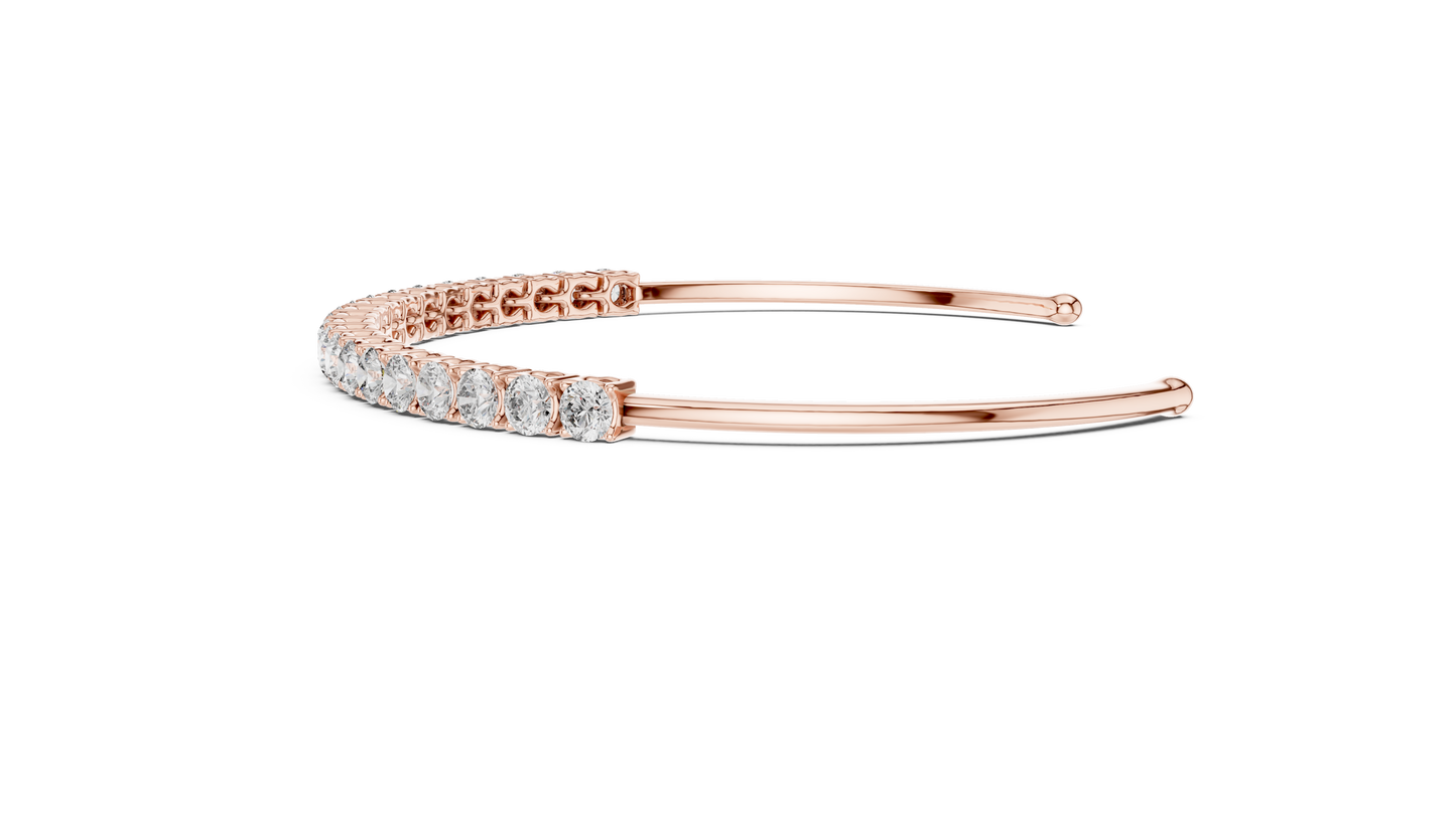 2.31CTW Infinity Bypass Diamond Bracelet in Yellow Gold
