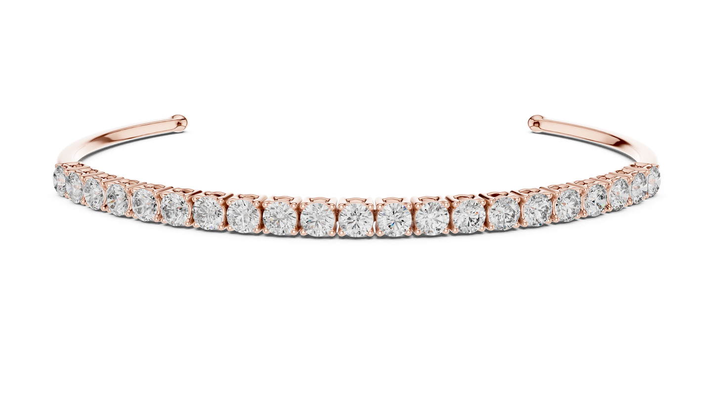 2.31CTW Infinity Bypass Diamond Bracelet in Yellow Gold