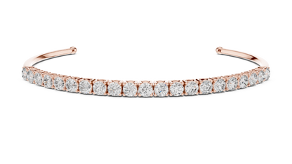 2.31CTW Infinity Bypass Diamond Bracelet in Yellow Gold