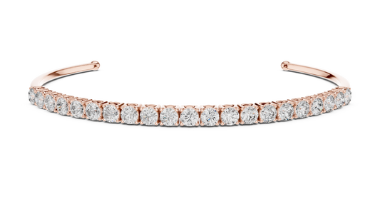 2.31CTW Infinity Bypass Diamond Bracelet in Yellow Gold