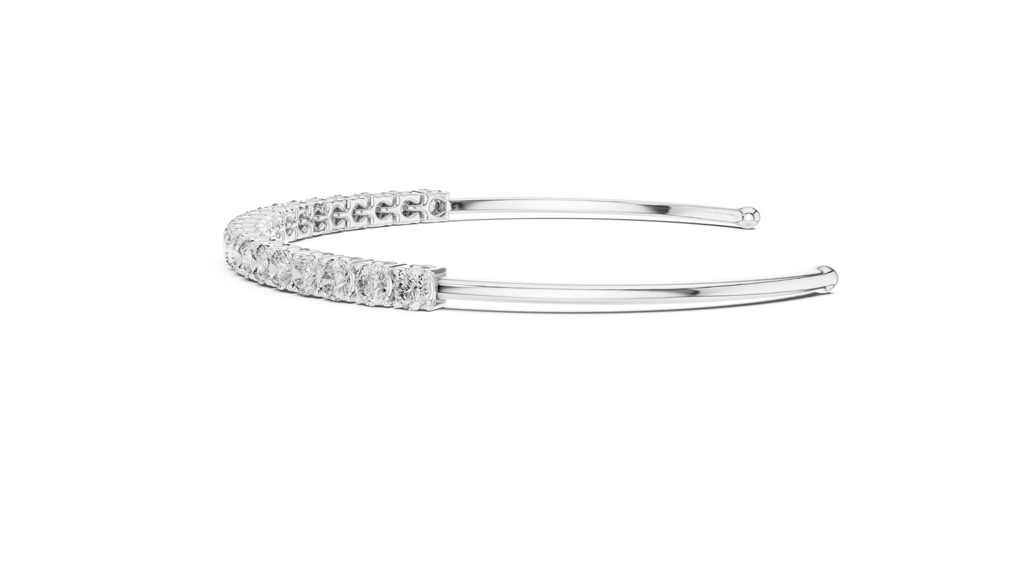 2.31CTW Infinity Bypass Diamond Bracelet in Yellow Gold