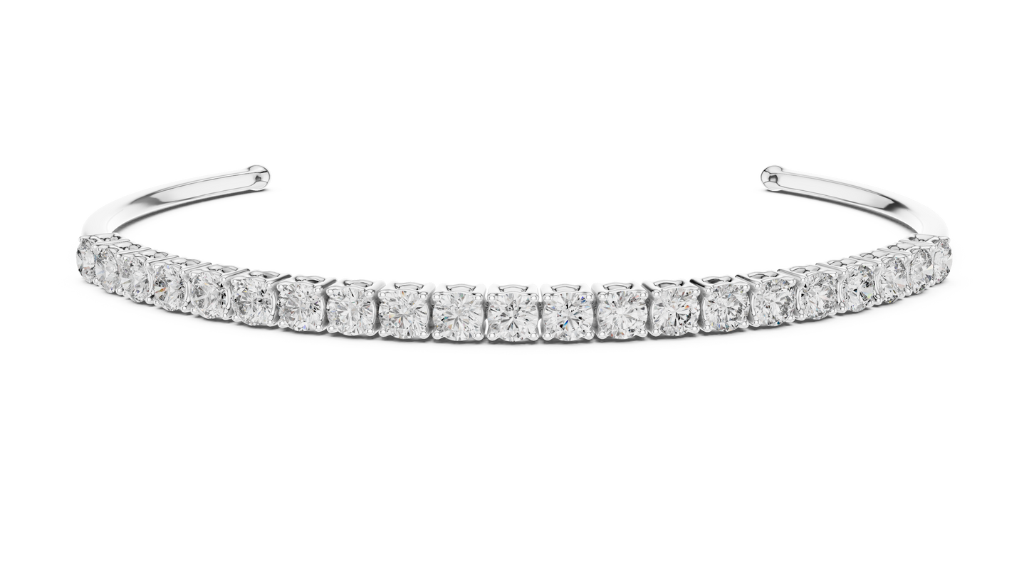 2.31CTW Infinity Bypass Diamond Bracelet in Yellow Gold