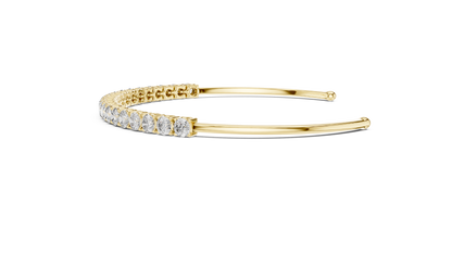 2.31CTW Infinity Bypass Diamond Bracelet in Yellow Gold