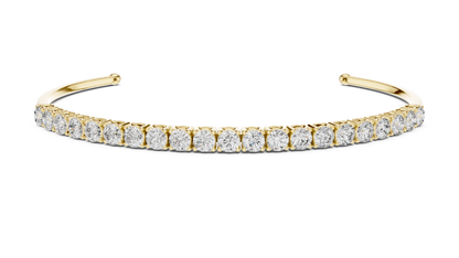2.31CTW Infinity Bypass Diamond Bracelet in Yellow Gold