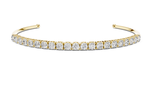 2.31CTW Infinity Bypass Diamond Bracelet in Yellow Gold