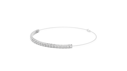 8.07CTW Graduated Round Diamond Tennis Chain Bracelet in Yellow Gold