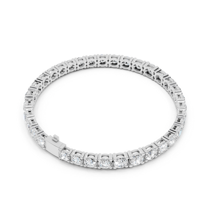 13.20CTW Round Brilliant Cut Diamond Tennis Bracelet - Rose Gold