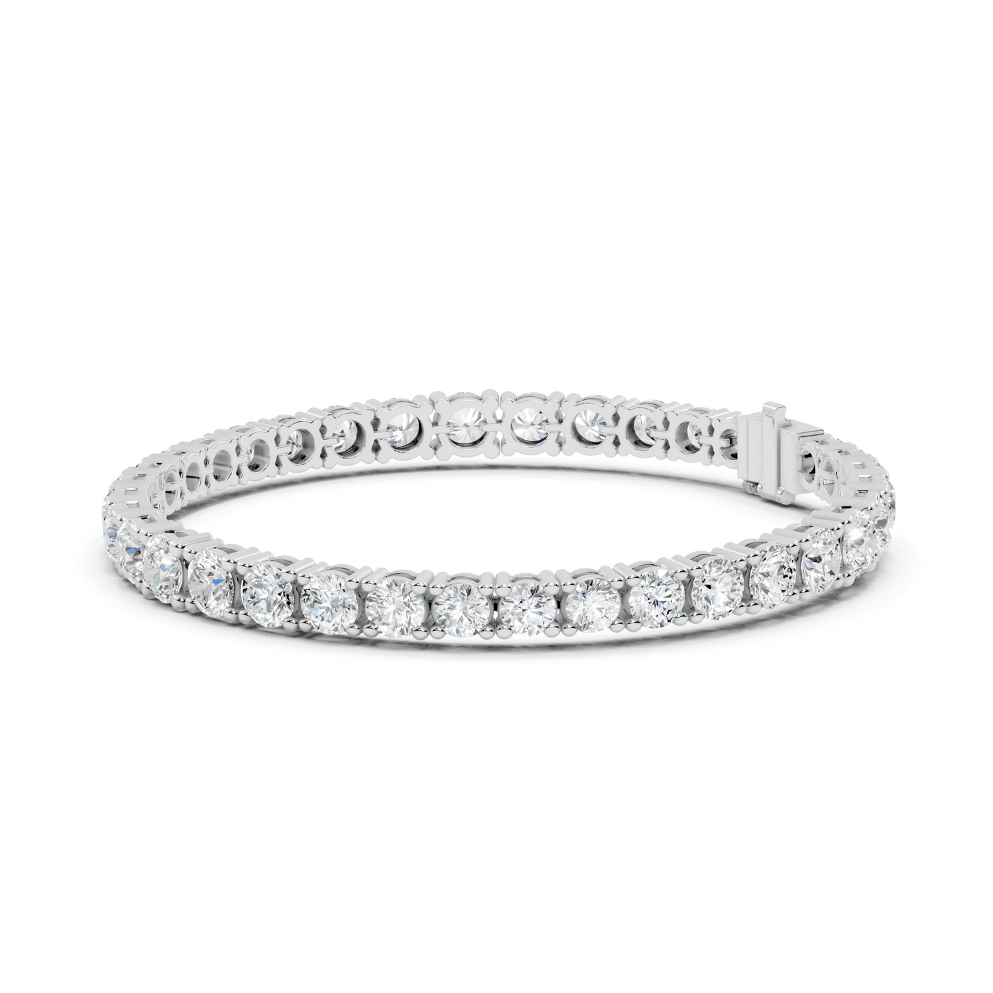 13.20CTW Round Brilliant Cut Diamond Tennis Bracelet - Rose Gold