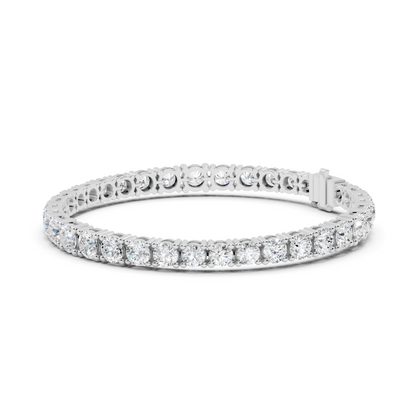 13.20CTW Round Brilliant Cut Diamond Tennis Bracelet - Rose Gold