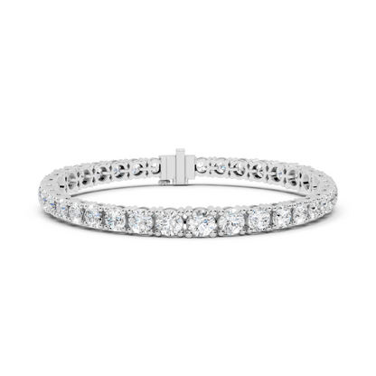 13.20CTW Round Brilliant Cut Diamond Tennis Bracelet - Rose Gold