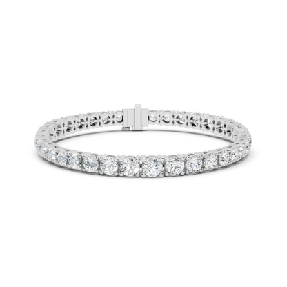 13.20CTW Round Brilliant Cut Diamond Tennis Bracelet - Rose Gold