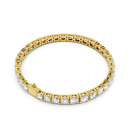 13.20CTW Round Brilliant Cut Diamond Tennis Bracelet - Rose Gold