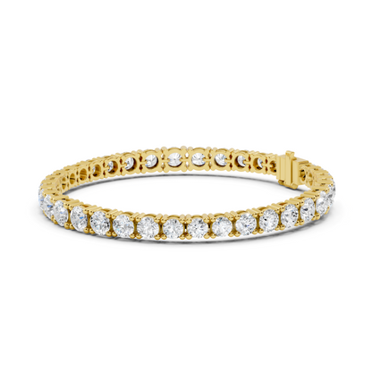 13.20CTW Round Brilliant Cut Diamond Tennis Bracelet - Rose Gold