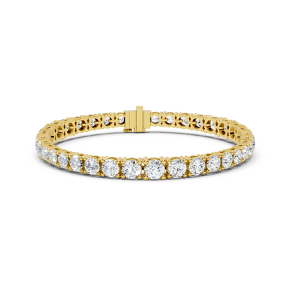 13.20CTW Round Brilliant Cut Diamond Tennis Bracelet - Rose Gold