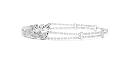 1.04CTW Asymmetric Multi-Shape Diamond Bracelet in Yelow Gold