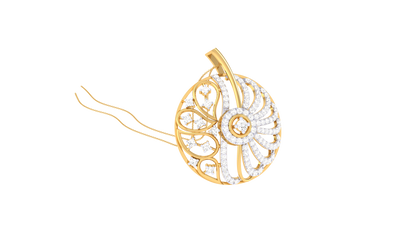 Duality Madallion Pendent In Gold - 0.87 Ct Stunning Diamonds